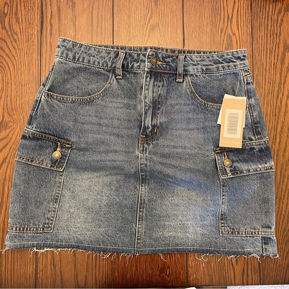 Women's Jean Cargo Skirt